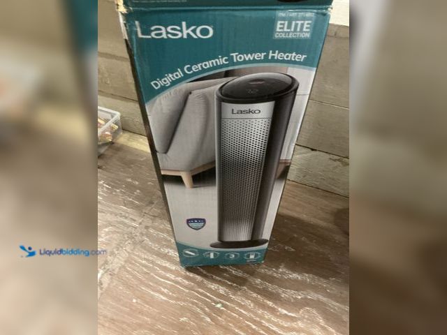 Lot 49-5484684 - Lasko 22" Digital Ceramic Tower Space Heater with Child Lock & Remote 300 sq ft (powers on) Unused