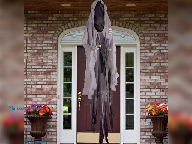 Lot 49-5438085 - Faceless Ghost Hanging Halloween Decoration, 9ft Long (Unused)