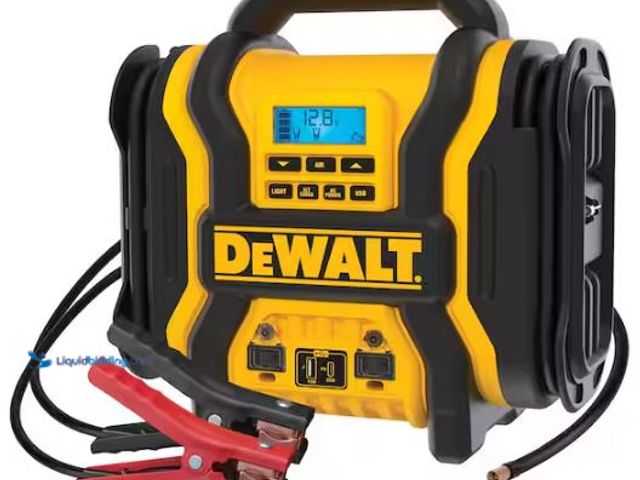 Lot 49-1569588 - DEWALT Portable Power 2000 Peak Amp Jump Starter w/Digital Compressor, Model # DXAEPS14, Slightly us...