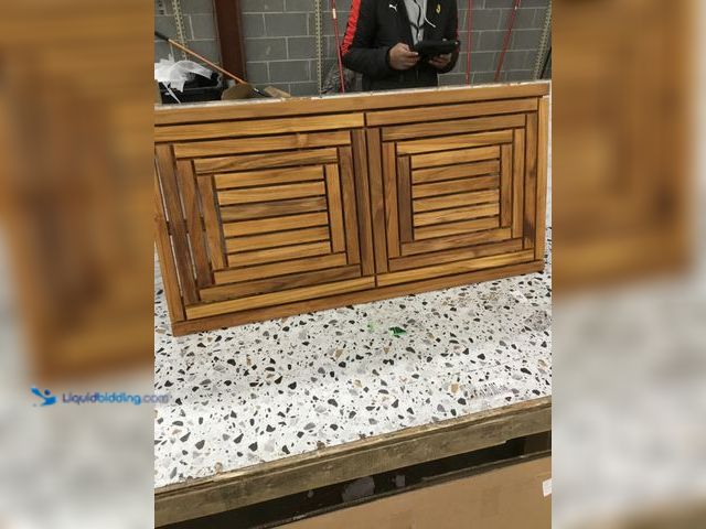 Lot 49-5478625 - Nordic Style Premium Teak Shower and Bath Mat for Indoor and Outdoor Use - Non-Slip Wooden Platform ...