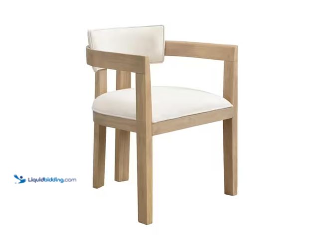 Lot 49-1566901 - CHRISTOPHER KNIGHT HOME Rovelle Modern Upholstered Dining Chairs, Rubberwood, Beige Plus Natural Ash...