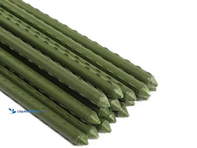 Lot 49-1516637 - Ecostake 6 ft. Sturdy Steel Garden Stakes Plastic Coated Plant Stakes for Climbing Plants, 10 Packs,...