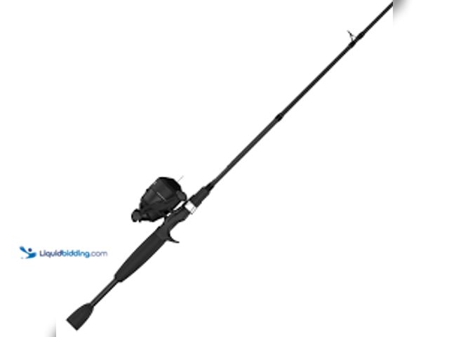 Lot 49-2021806 - Zebco 33 Tactical Spincast Reel and Fishing Rod Combo, 6-Foot 2-Piece Fishing Pole, Size 30 Reel, Bl...