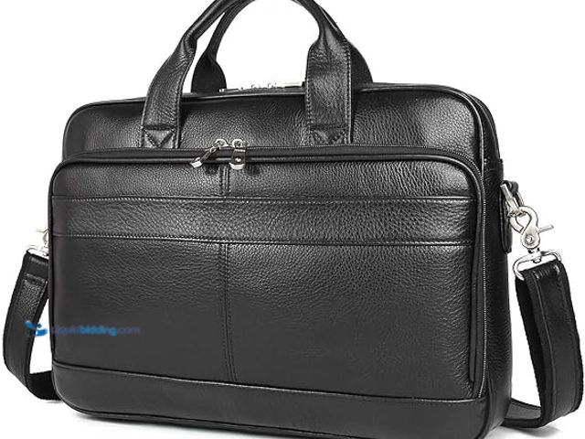 Lot 49-5413735 - Augus Leather Messenger Bag for Men Vintage Travel Backpack 17 inch laptop Briefcase Shoulder Bags U...