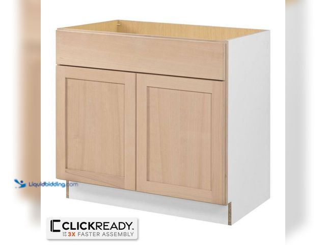 Lot 49-5412887 - Hampton Bay
36 in. W x 24 in. D x 34.5 in. H Ready to Assemble Sink Base Kitchen Cabinet in Unfinis...