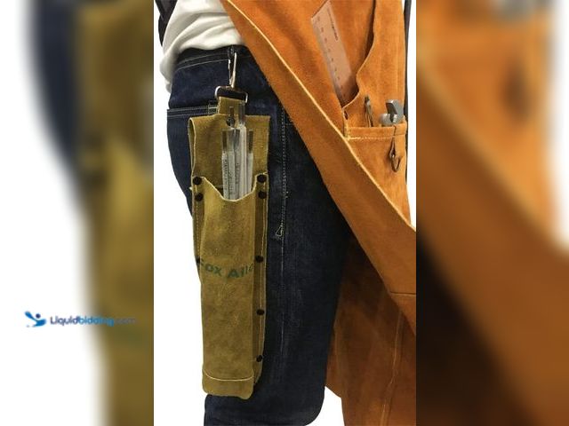 Lot 49-5476278 - 100% Leather Arc Welding Rod Bag Electrode Holder Heat Flame Resistant Hardware Tool Waist Bag Stora...