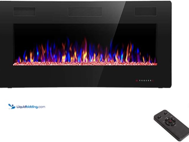 Lot 49-5552551 - R.W.FLAME 36 inch Recessed and Wall Mounted Electric Fireplace, Ultra Thin ad Low Noise, Fit for 2 x...