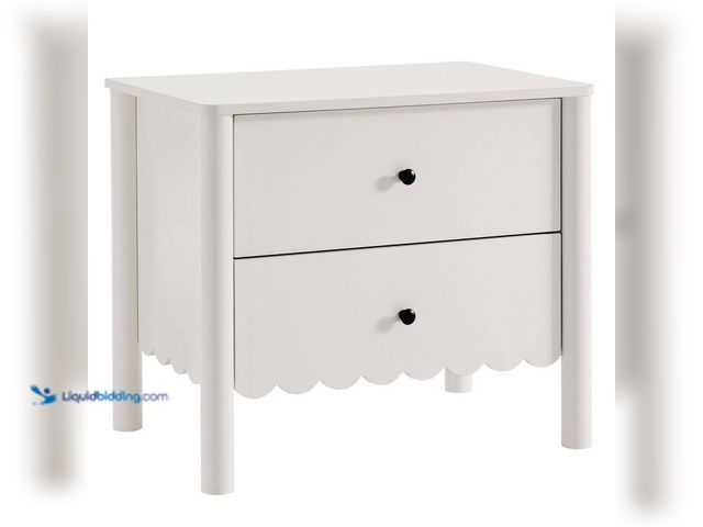 Lot 49-5487154 - Modway
Emmeline Scalloped 2-Drawer Nightstand in White New