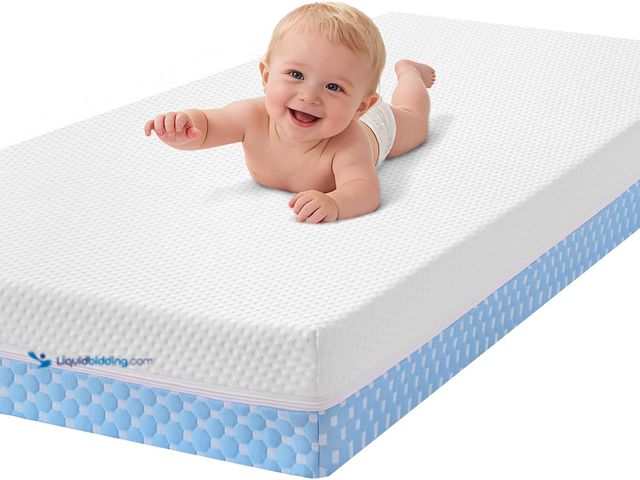 Lot 49-5546540 - Crib Mattress Dual Sided Memory Foam Baby Toddler Bed Mattress, 52" x 27.6" x 5.5" Soft Breathable M...
