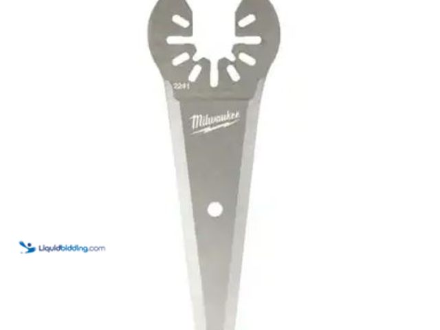 Lot 49-2006379 - (5-Piece) Milwaukee 3 in. Stainless Steel Tapered Sealant Cutting Multi-Tool Oscillating Blade, Mode...