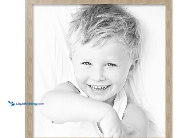 Lot 49-1555723 - 24x24 Inch Brown Picture Frame, This 1.25" Custom Poster Frame is Natural Oak - Barnwood Style, for ...