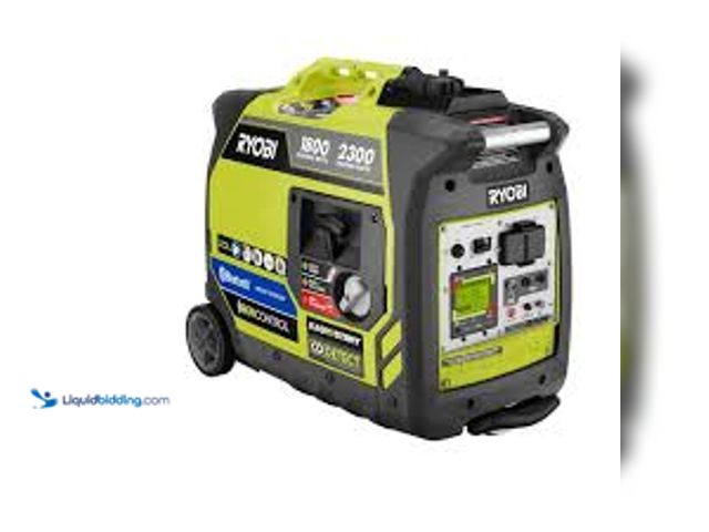 Lot 49-5461065 - RYOBI 2,300-Watt Recoil Start Bluetooth Super Quiet Gasoline Powered Digital Inverter Generator with...