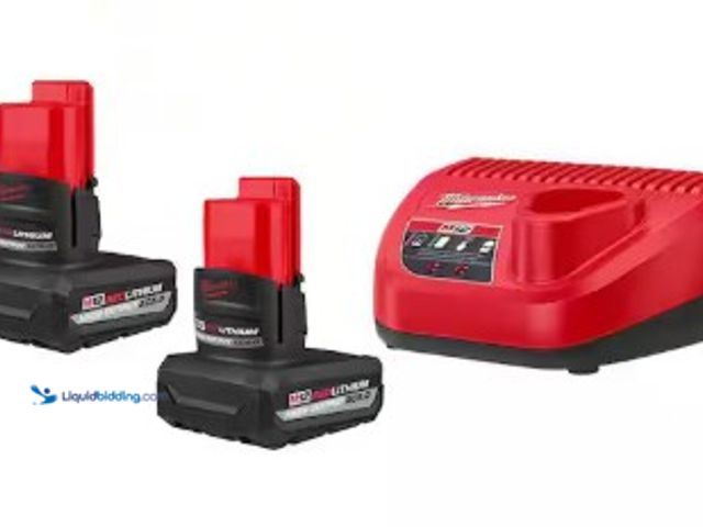 Lot 49-2022762 - Milwaukee M12 12V Lithium-Ion XC High Output 5.0 Ah Battery Pack (2-Pack) Starter Kit with Charger, ...