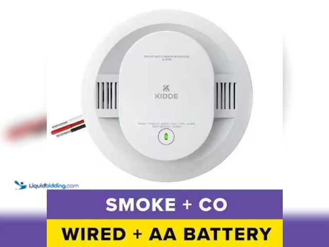 Lot 49-3612919 - Kidde Hardwired Smoke and Carbon Monoxide Detector, Interconnectable and LED Warning Lights, 30CUAR,...
