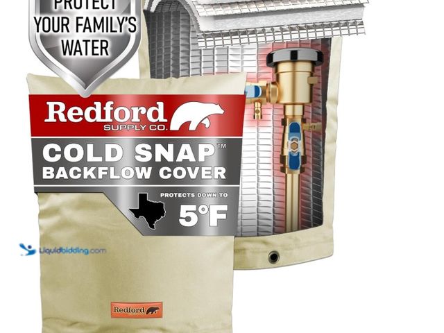 Lot 49-3431883 - Redford Supply Co. Cold Snap (5°F) Backflow Preventer Insulation Cover, 12"W x 26"H, Pipe Insulation...