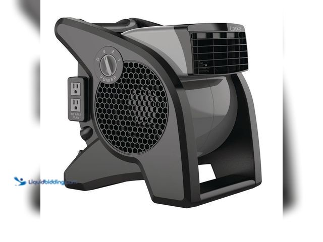 Lot 49-5414658 - Pivoting 11.2 in. 3 Speed High Velocity Blower Fan for Home, Job Site in Gray, 375 CFM, 2 120V Outle...