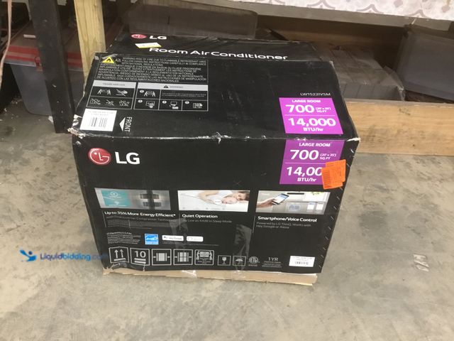Lot 49-5416236 - LG 14,000 BTU 115V Window Air Conditioner Cools 700 sq. ft. with Dual inverter, Remote, Wi-Fi and De...