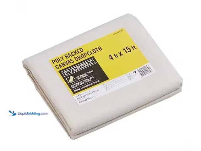 Lot 49-5555498 - Everbilt
4 ft. x 14 ft. Poly Backed Canvas Drop Cloth, Unused