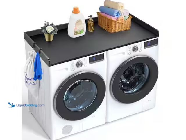 Lot 49-1567746 - SKYSHALO Washer Dryer Countertop, 4.5 ft. Washer and Dryer Countertop, Laminate Countertops in Matte...