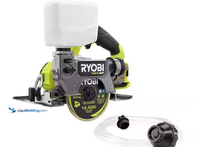 Lot 49-3470831 - RYOBI ONE+ HP 18V Cordless Handheld Wet/Dry Masonry Tile Saw (Tool Only), Model # PBLHTS01B, Unused,...