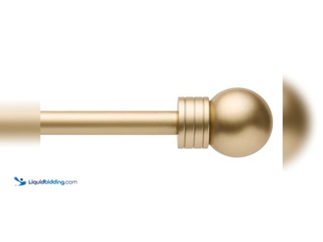 Lot 49-5414130 - TOWN & COUNTRY BASICS
Modern Sphere 36 in. x 72 in. Matte Gold Single Curtain Rod, unused