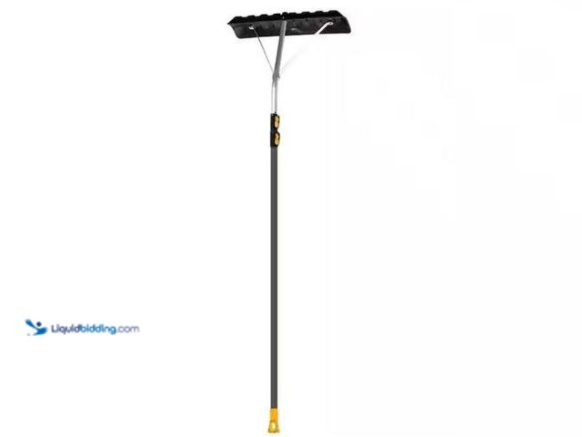 Lot 49-1569073 - True Temper 86 in. Aluminum Handle 17 ft. Telescoping Roof Rake, Model # 193055510, Unused.  Ref#AHD...