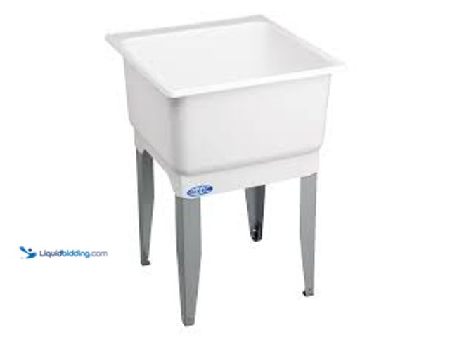 Lot 49-5476702 - ELM® MUSTEE 14 UTILATUB® Economy Laundry/Utility Tub, 23" W x 25" D x 33" H, Floor Mount, Co-Polypur...