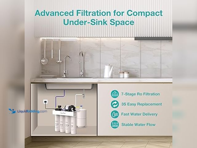 Lot 49-5488178 - SimPure T1-100 Reverse Osmosis Water Filter, Near 0 TDS Reverse Osmosis System 7 Stage, NSF/ANSI 58 ...