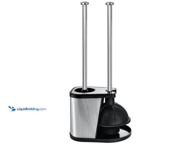 Lot 49-5554048 - TOILETTREE PRODUCTS Stainless Steel Toilet Plunger and Bowl Brush Combo for Bathroom Cleaning with H...