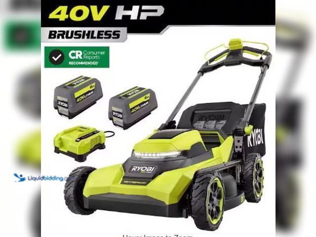 Lot 49-1517186 - RYOBI
40V HP Brushless 21 in. Cordless Battery Walk Behind Self-Propelled Lawn Mower with (2) 6.0 A...