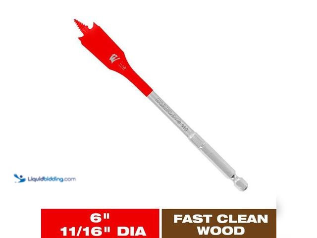 Lot 49-5552005 - DIABLO
11/16 in. x 6 in. SPEEDemon High Speed Steel Spade Bit (1-Piece). Model # DSP2080. New