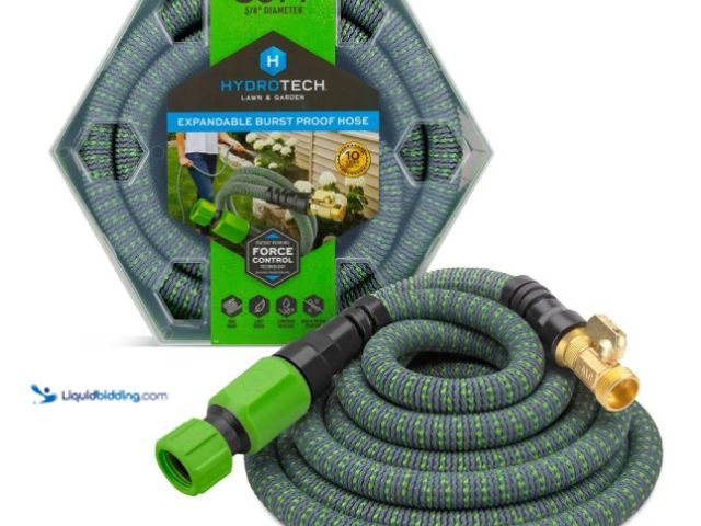 Lot 49-1519293 - HydroTech 50ft Expandable Burst Proof Hose - Green, Model# 849278056339, New.  Ref#LB RELIST