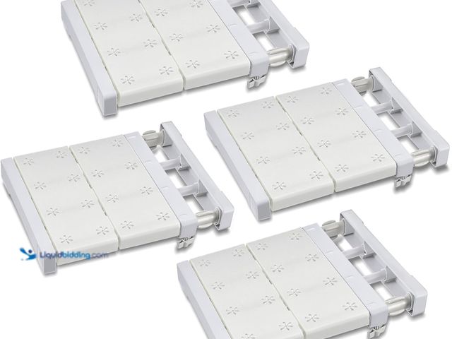 Lot 49-3528890 - Gerrii 4 Pcs Closet Tension Shelf Rod Expandable Shelf Locker Organizer Adjustable Metal Storage Rac...