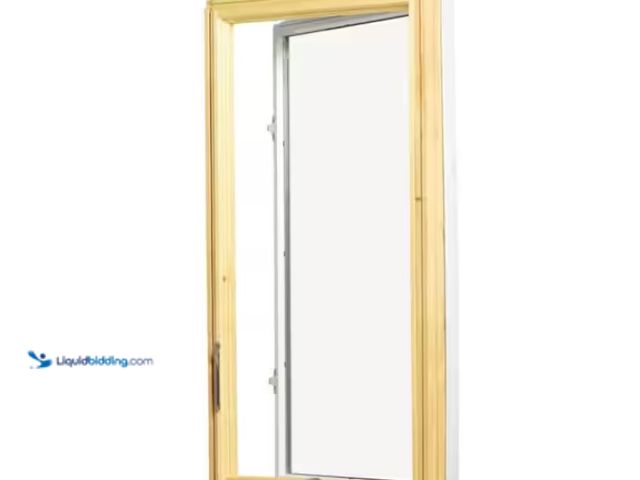 Lot 49-1570057 - Andersen 28-3/8 in. x 48 in. 400 Series White Clad Wood Casement Window with Pine Interior, Low-E Gl...