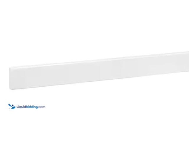 Lot 49-5573403 - 25 in. W Cultured Marble Bathroom Vanity Backsplash in White, Unused
