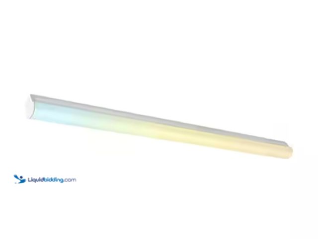 Lot 49-1574952 - RUN BISON 4ft. White 150-Watt Equivalent Linear Integrated LED Dimmable Strip Light fixture, 2860/36...