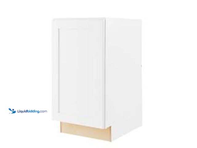 Lot 49-5448947 - Hampton Bay Avondale 18 in. W x 24 in. D x 34.5 in. H Ready to Assemble Plywood Shaker Trash Can Kit...