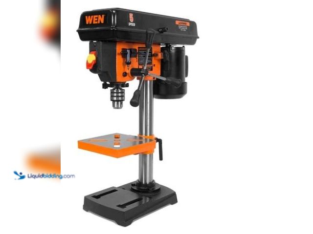 Lot 49-2004593 - WEN 2.3-Amp 8-Inch 5-Speed Cast Iron Benchtop Drill Press, Model #4206T, Used, Has attachments, Powe...