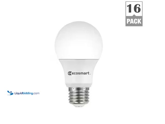 Lot 49-1576637 - Lot of (2) 60-Watt Equivalent A19 Non-Dimmable LED Light Bulb Soft White (16-Pack) Model # 11A19060W...