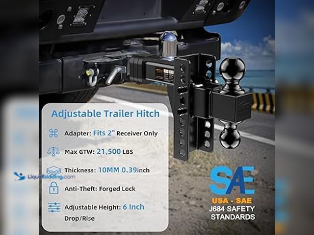 Lot 49-5454259 - Adjustable Trailer Hitch -Drop Hitch (Fits 2-Inch Receiver) - Heavy Duty Tow Hitch with 6-Inch Drop/...