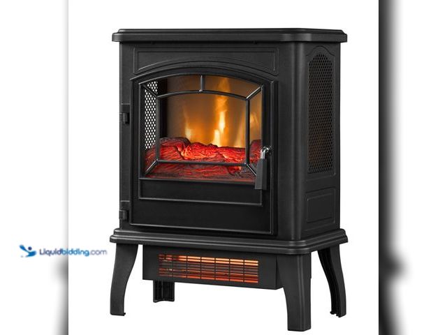 Lot 49-3524072 - ClassicFlame 17.5"W Infrared Quartz Electric Stove Heater, Black Unused