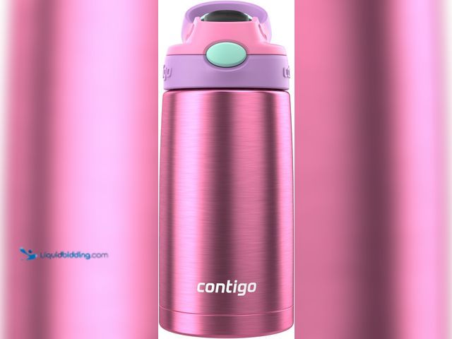 Lot 49-5449459 - Contigo Autospout Water Bottle with Straw 13 oz Azalea/Pansy (2pack) Unused