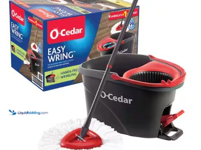 Lot 49-2022250 - O-Cedar EasyWring Microfiber Spin Mop with Bucket System, Model # 148473, Slightly used, Has attachm...