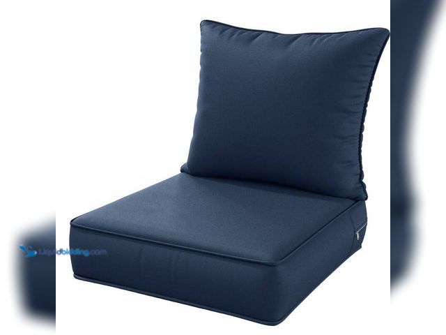 Lot 49-5414320 - WNP 24 in. x 24 in. x 5 in. Square Outdoor Deep Seating Cushion Set Seat and Back Cushion for Lounge...