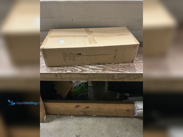 Lot 49-5554348 - hand sanitizer stand with sign and trash bin no dispenser matte black. Model TAR-2149. Unused