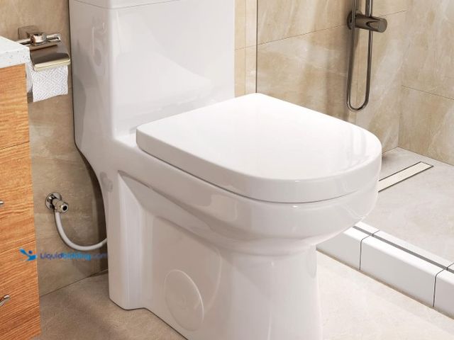 Lot 49-5574206 - HOROW HWMT-8733 Small Compact One Piece Toilet For Bathroom, Powerful & Quiet Dual Flush Modern Toil...