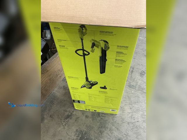 Lot 49-5485671 - RYOBI ONE+ 18V Cordless Battery String Trimmer/Edger and Jet Fan Blower Combo Kit. Model #0463960526...