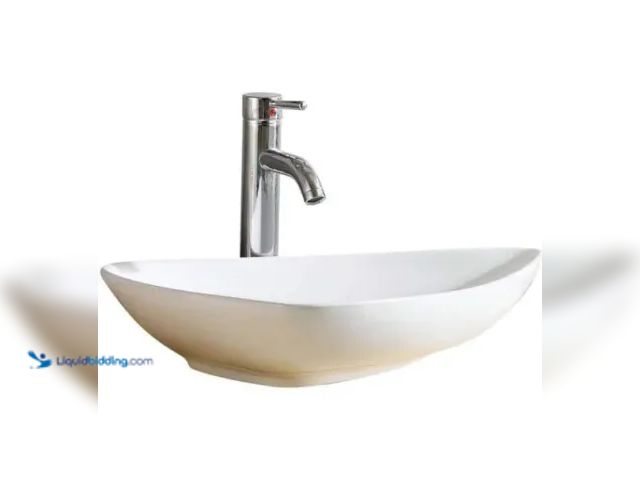 Lot 49-5551880 - Bathroom Sink Basin (White) SKU:THKFVS003, Factory Sealed