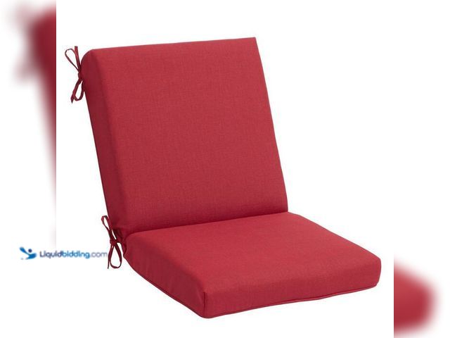 Lot 49-2021849 - Hampton Bay 20 in. W x 17 in. D CushionGuard Mid Back Dining Chair Outdoor Universal Cushion in Chil...