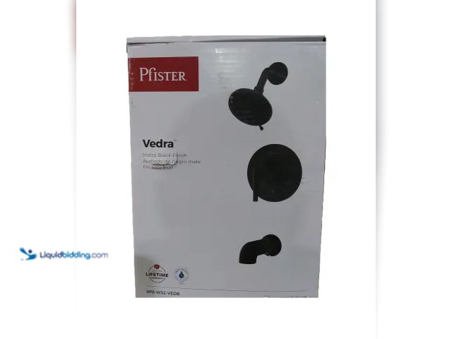 Lot 49-5408261 - Pfister Vedra 3-Spray Tub and Shower Faucet in Matte Black Valve Included. Item is New